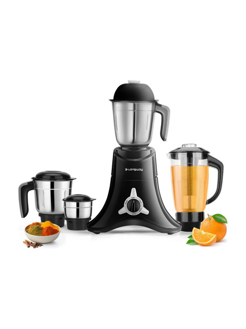 Longway Orion 900 W Juicer Mixer Grinder(Orion | 4 Jars | Black)