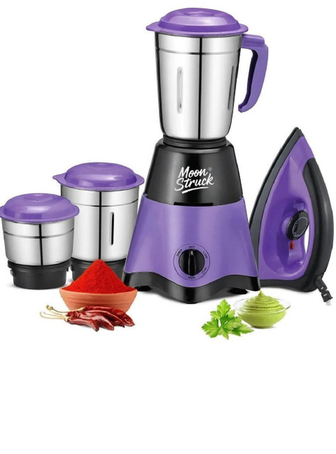 Moonstruck Skye DailyEssentials Combo 750 W Juicer Mixer Grinder(HeatShield Motor with LiveView&hellip;