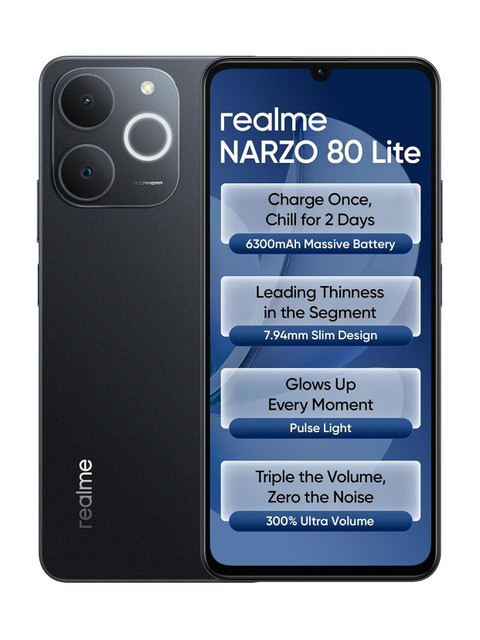 realme Narzo 80 Lite (Obsidian Black, 64 GB)(4 GB RAM)
