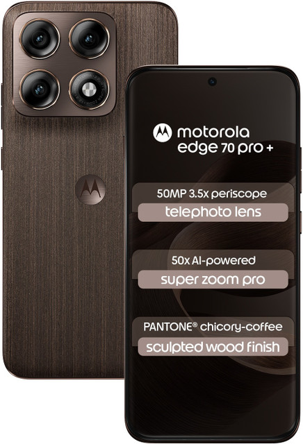 MOTOROLA Edge 70 Pro+ (Sculpted Wood PANTONE Chicory coffee (Brown), 256 GB)(12&hellip;