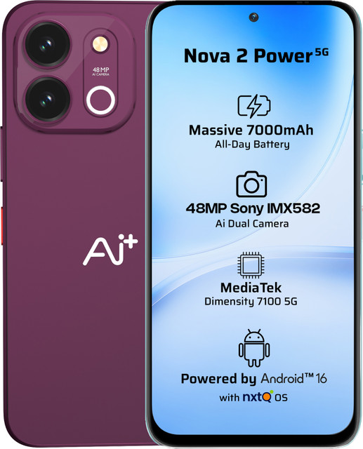 Ai+ Nova 2 Power 5G (Deep Purple, 128 GB)(8 GB RAM)