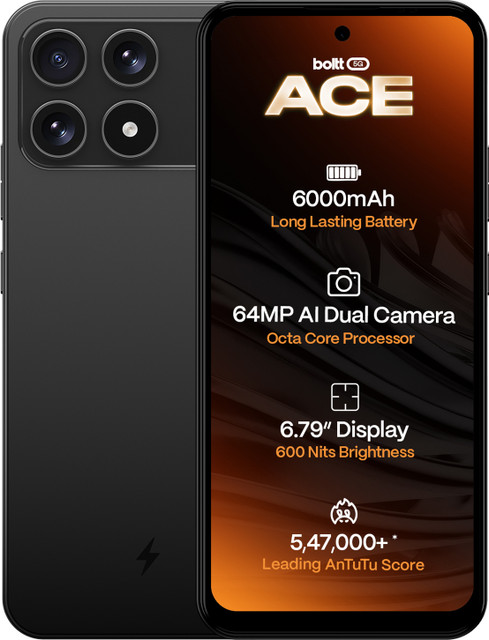 BOLTT ACE 5G (Midnight Black, 64 GB)(4 GB RAM)