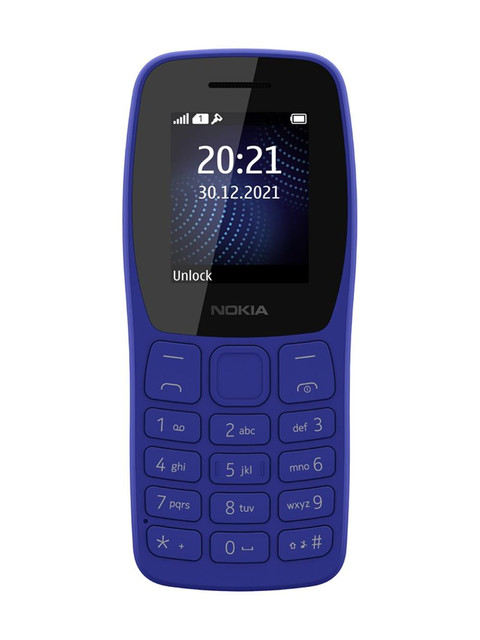 Nokia 105 Classic Single Sim Keypad Phone, Without Charger(Blue)