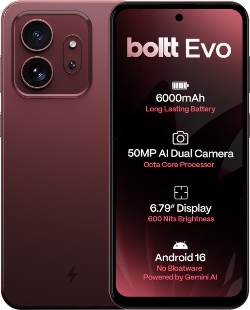 BOLTT EVO (Berry Red, 64 GB)(4 GB RAM)