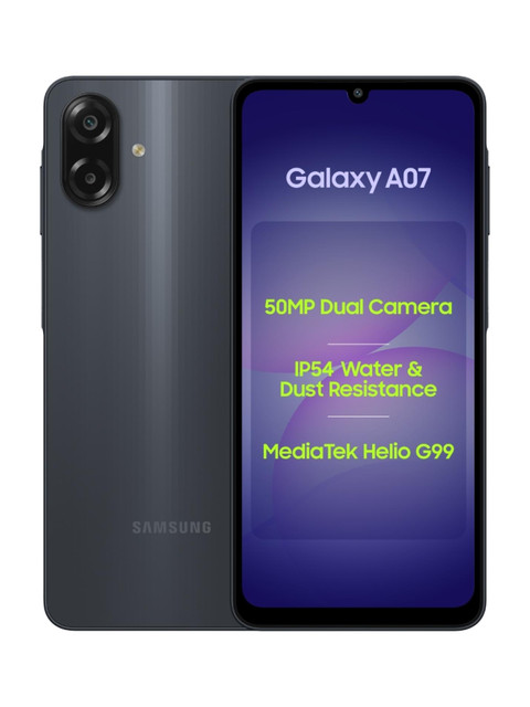 Samsung Galaxy A07 LTE (Black, 64 GB)(4 GB RAM)