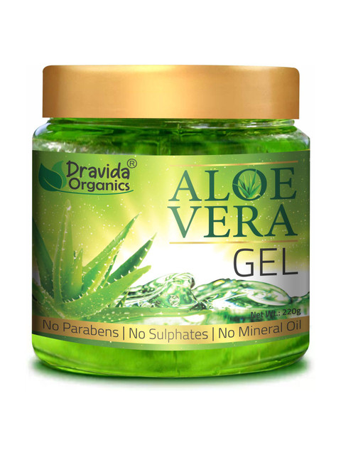 Dravida Organics Pure Aloe Vera Gel (220 Gram ) - Ideal for&hellip;