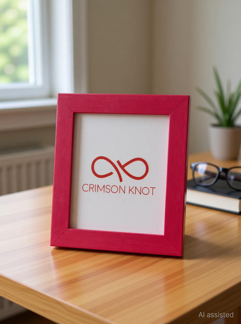 Crimson Knot Wood Table Photo Frame(Pink, 1 Photo(s), 4 x 6 in)