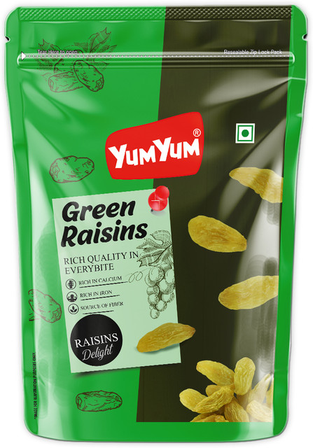 YUM YUM Kishmish Raisins Kismis Dry Fruits for Healthy Snacking Raisins(1 x&hellip;