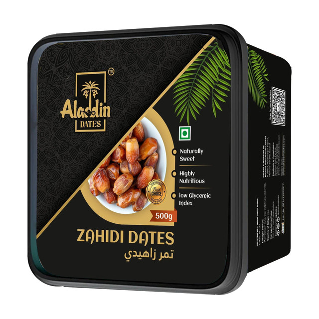 Aladdin Dates Premium Dried Zahidi Dates 500 gram, Khajur/Khajoor Dry Fruits Dates(1&hellip;