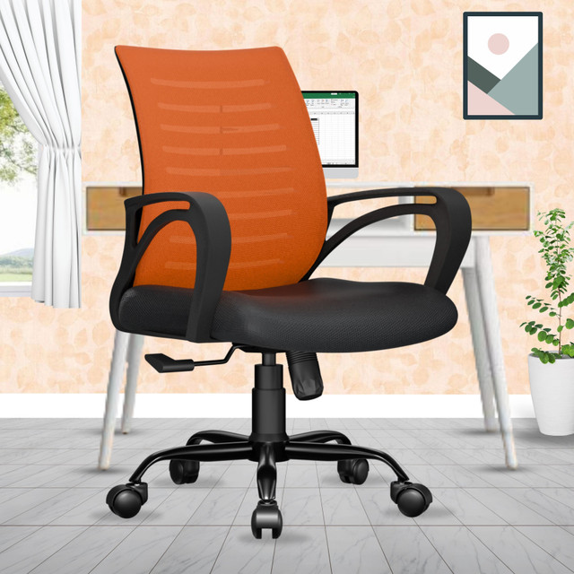 beaatho Verona Mid Back Sturdy Metal Base Nylon Mesh Revolving Mesh Office&hellip;