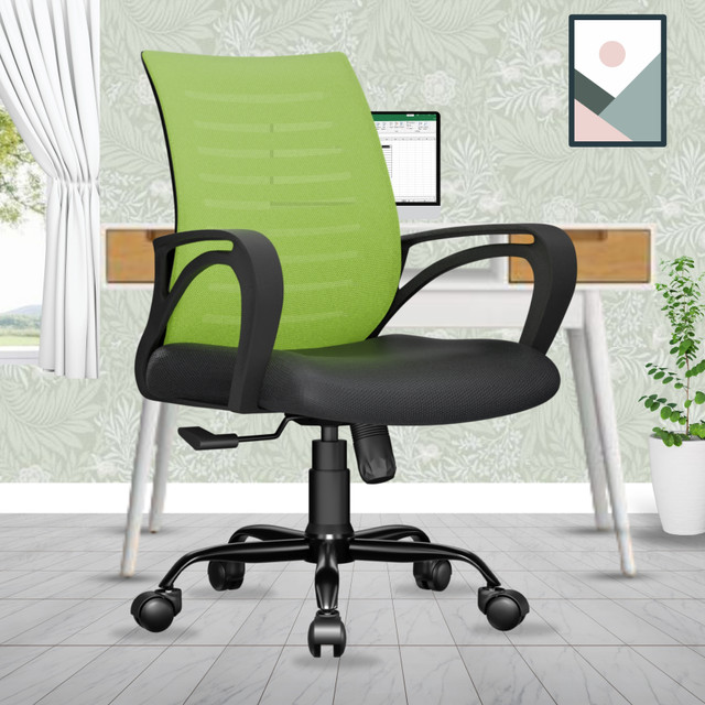 beaatho Verona Mid Back Sturdy Metal Base Nylon Mesh Revolving Mesh Office&hellip;