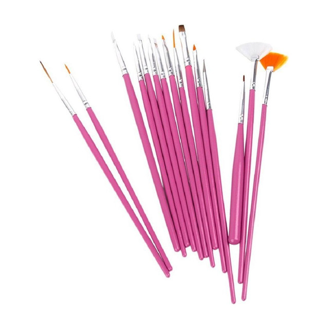 Futurekart 15Pcs Art Design Painting Drawing Pen Brush Tool Set(Pink)