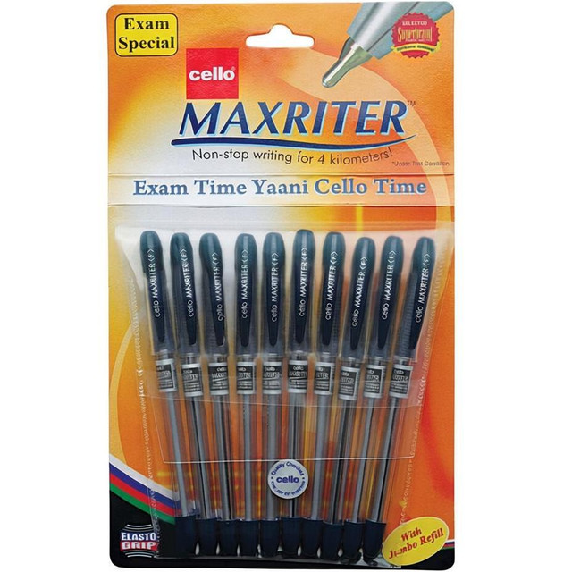 Cello Maxwriter Ball Pen(Pack of 10, Ink Color - Black)