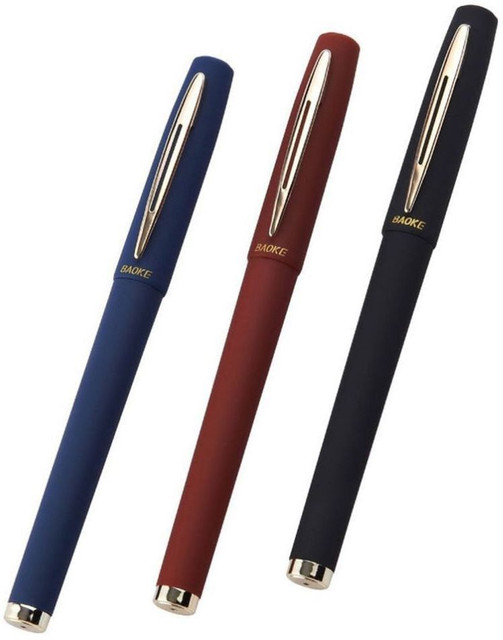 Baoke Baoke gel pen 1.0 mm bold point smooth writing,pack of 3,(BLABK,BLUE,RED)&hellip;