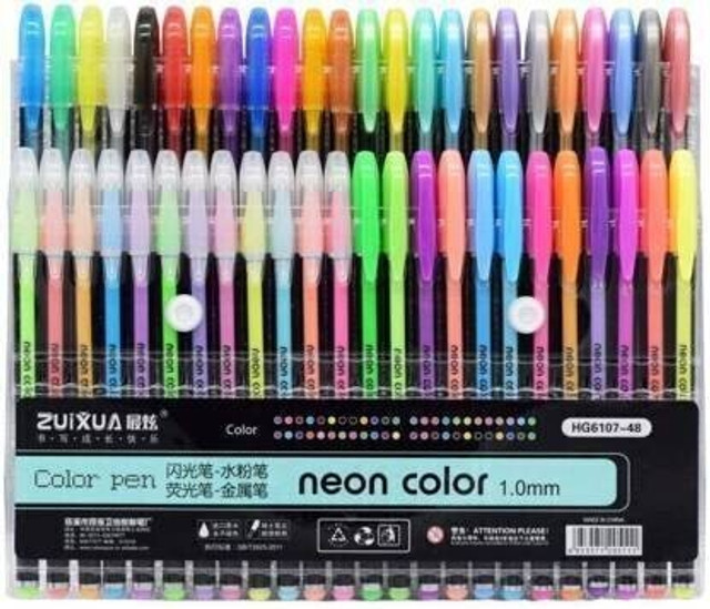Kivya 24 Pc Gel Pens set Color gel pens,Glitter, Metallic, Neon pens&hellip;