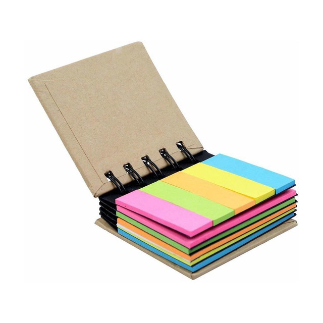 FRKB Spiral Sticky Notes 50 Sheets Pocket Diary, 5 Colors(Set Of 1,&hellip;