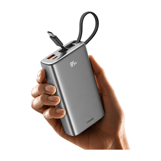 Noise 20000 mAh 45 W Compact Pocket Size Power Bank(Silver, Lithium Polymer,&hellip;
