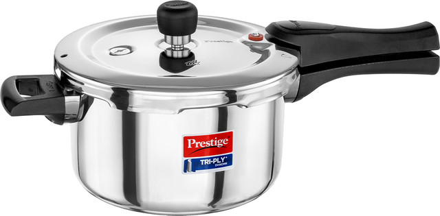 Prestige Svachh Triply 3 L Outer Lid Induction Bottom Pressure Cooker(Stainless Steel)
