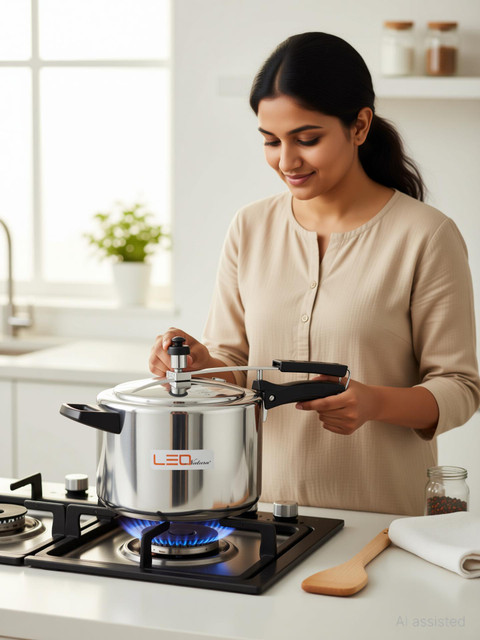 Leo Natura Inner Lid Regular 5 L Inner Lid Pressure Cooker(Aluminium)