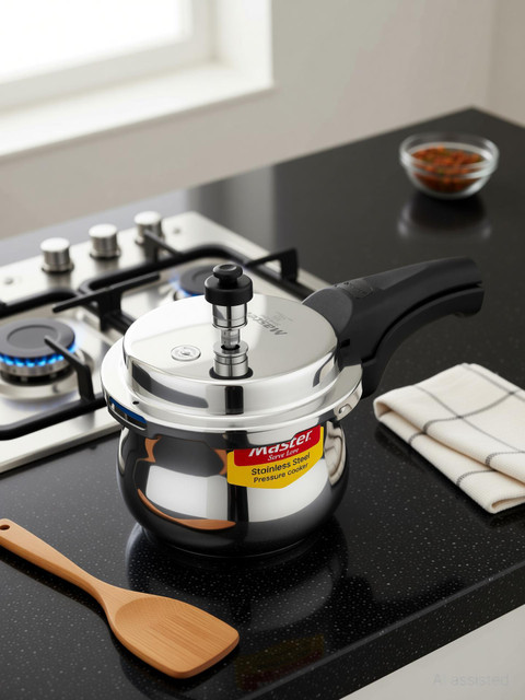 Master Superb Stainless Steel Handi 1.5 L Outer Lid Induction Bottom Pressure&hellip;