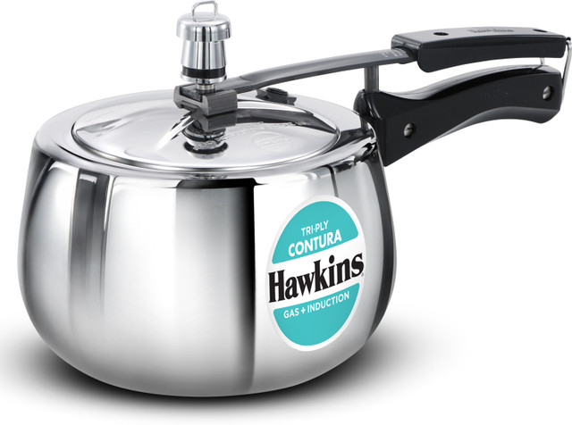 Hawkins Tri-Ply Stainless Steel Contura 3L Pressure Cooker (SSTCO30) 3 L Inner&hellip;