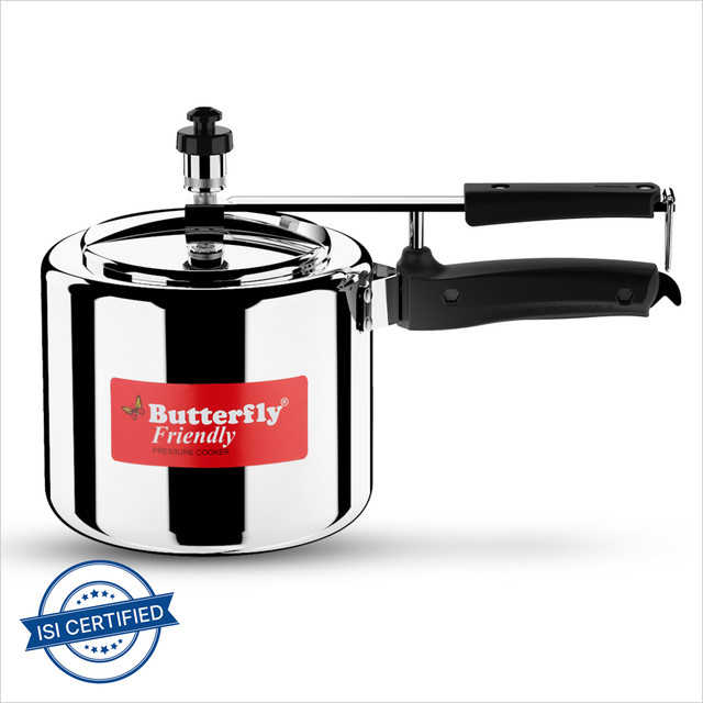 Butterfly Friendly 3 L Inner Lid Induction Bottom Pressure Cooker(Aluminium)