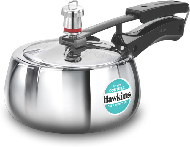 Hawkins Contura (SSTCO15) 1.5 L Inner Lid Induction Bottom Pressure Cooker(Triply)
