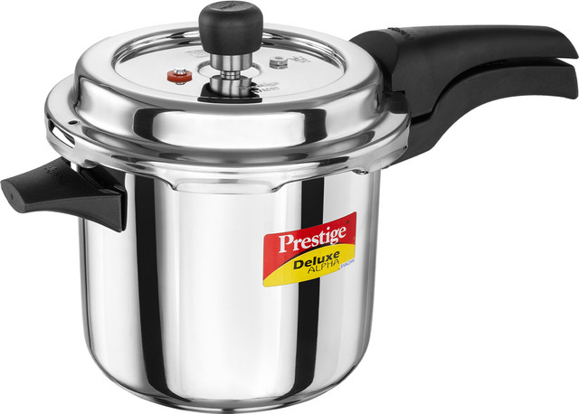 Prestige Deluxe Alpha Svachh 3.5 L Outer Lid Induction Bottom Pressure Cooker(Stainless&hellip;