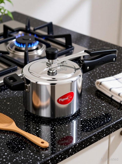 Pigeon 12642 (19000254) 3 L Inner Lid Induction Bottom Pressure Cooker(Aluminium)