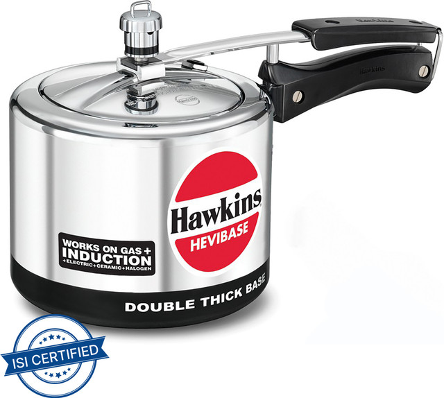 Hawkins Hevibase (IH30) 3 L Inner Lid Induction Bottom Pressure Cooker(Aluminium)