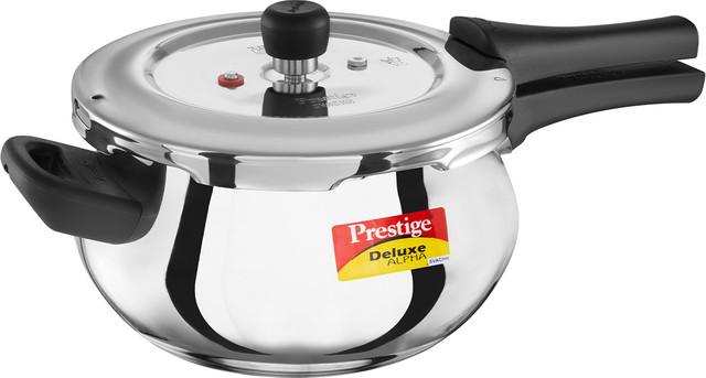 Prestige Deluxe Alpha Svachh 4 L Outer Lid Induction Bottom Pressure Cooker(Stainless&hellip;
