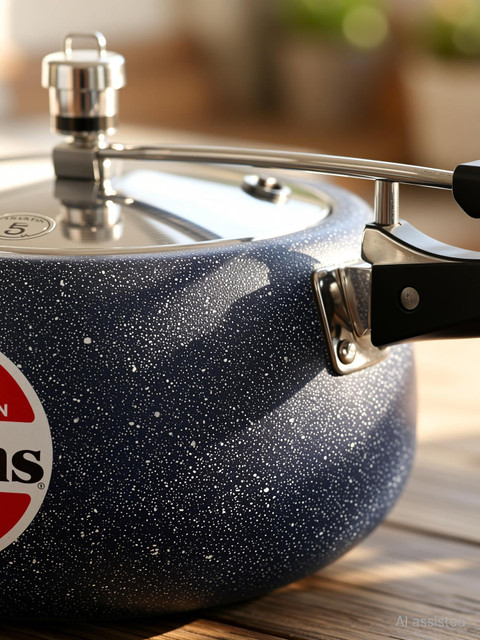 Hawkins Ceramic Nonstick (ICC50) 5 L Inner Lid Induction Bottom Pressure Cooker(Aluminium)