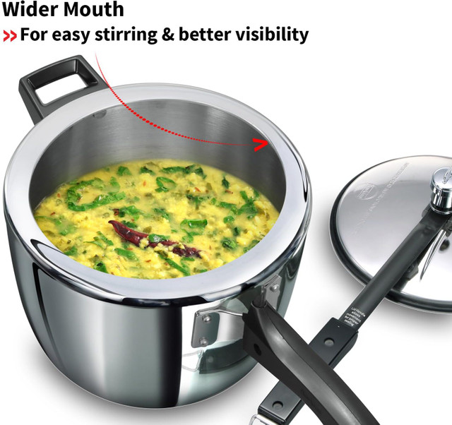 Hawkins TriplyStainless Steel (HSST45) 4.5 L Inner Lid Induction Bottom Pressure Cooker(Triply)