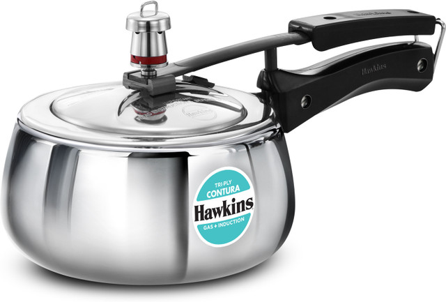 Hawkins Contura (SSTCO20) 2 L Inner Lid Induction Bottom Pressure Cooker(Triply)