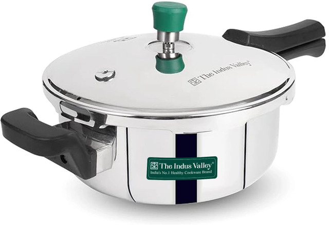 The Indus Valley Triply Stainless Steel Outer Lid Pressure Pan | ISI&hellip;