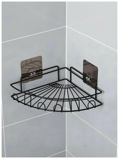 iSTAR Adhesive L-Shape Corner Shelf/ Rack/ Storage Organizer for Bathroom & Kitchen...&hellip;