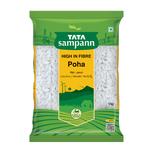Tata Sampann High in Fibre (Thick) Poha(1 kg)