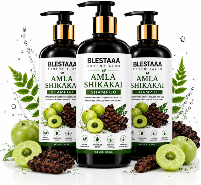 blestaaa essentialss Amla Shikakai Aritha Shampoo for Hair Strengthening & Smooth Hair(900&hellip;