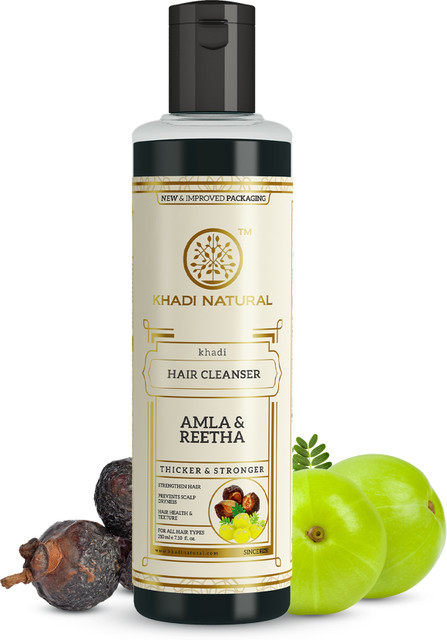 KHADI NATURAL Amla & Reetha Hair Cleanser Shampoo(210 ml)