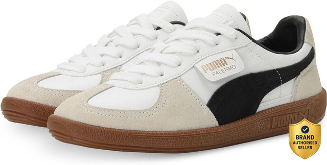 PUMA Palermo Lth Res Sneakers For Men(White , 8)