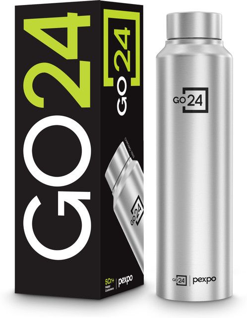 Go24 1000 ml Fridge and Refrigerator Stainless Steel Water Bottle, Chromo 950&hellip;