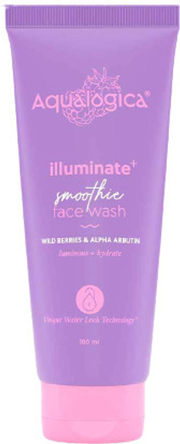 Aqualogica Illuminate+ Smoothie with Wild Berries and Alpha Arbutin Face Wash(100 ml)