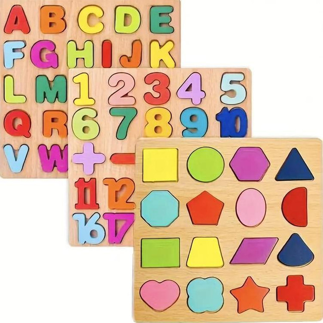 ZEQTOS 3in1 Wooden Learning Educational ABCD Board for Kids Activity Toys for&hellip;