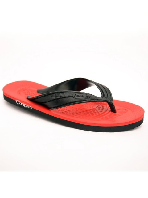 CENTURY Men Slippers(Red , 5)