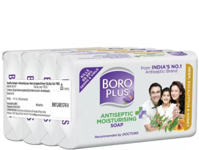 BOROPLUS Antiseptice & Moisturising Soap - Neem Eucalyptus Honey(3 x 166.67 g)