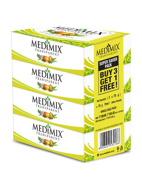 MEDIMIX Transparent Soap | Buy 3 Get 1 Free | Effective for&hellip;
