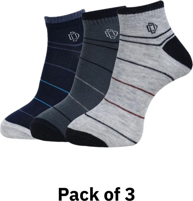 Dollar Men Striped, Self Design Ankle Length(Pack of 3)