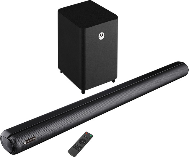 MOTOROLA AmphisoundX 200 W Bluetooth Soundbar(Black, 2.1 Channel)