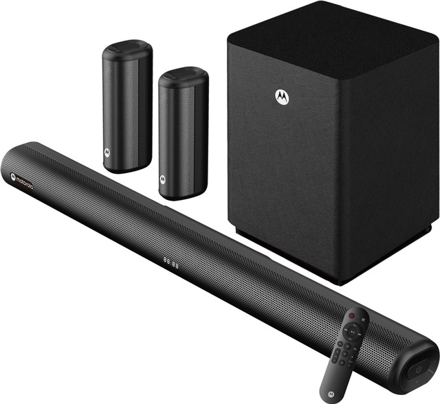 MOTOROLA AmphisoundX 350 W Bluetooth Soundbar(Black, 5.1 Channel)