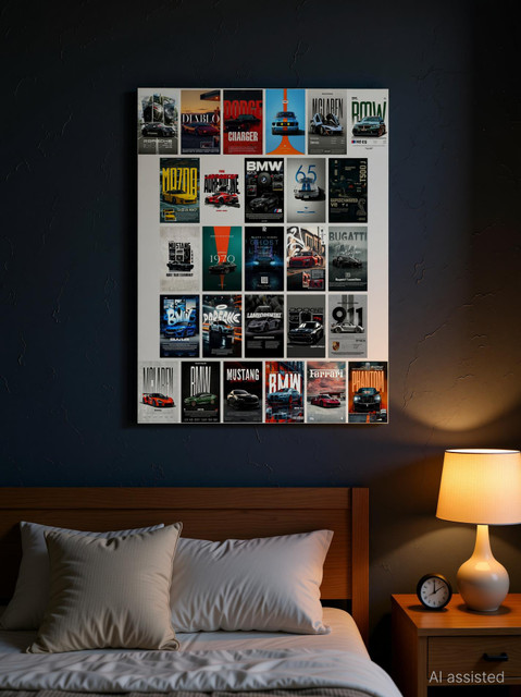 Ethiquee 6 inch x 4 inch Premium Print Car Collage Poster |&hellip;